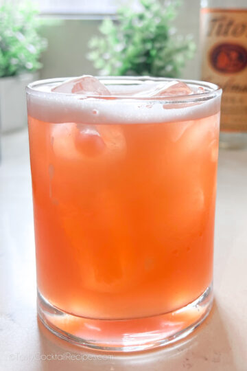 red-orange Bay Breeze cocktail.