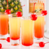 pineapple upside down cake shots.